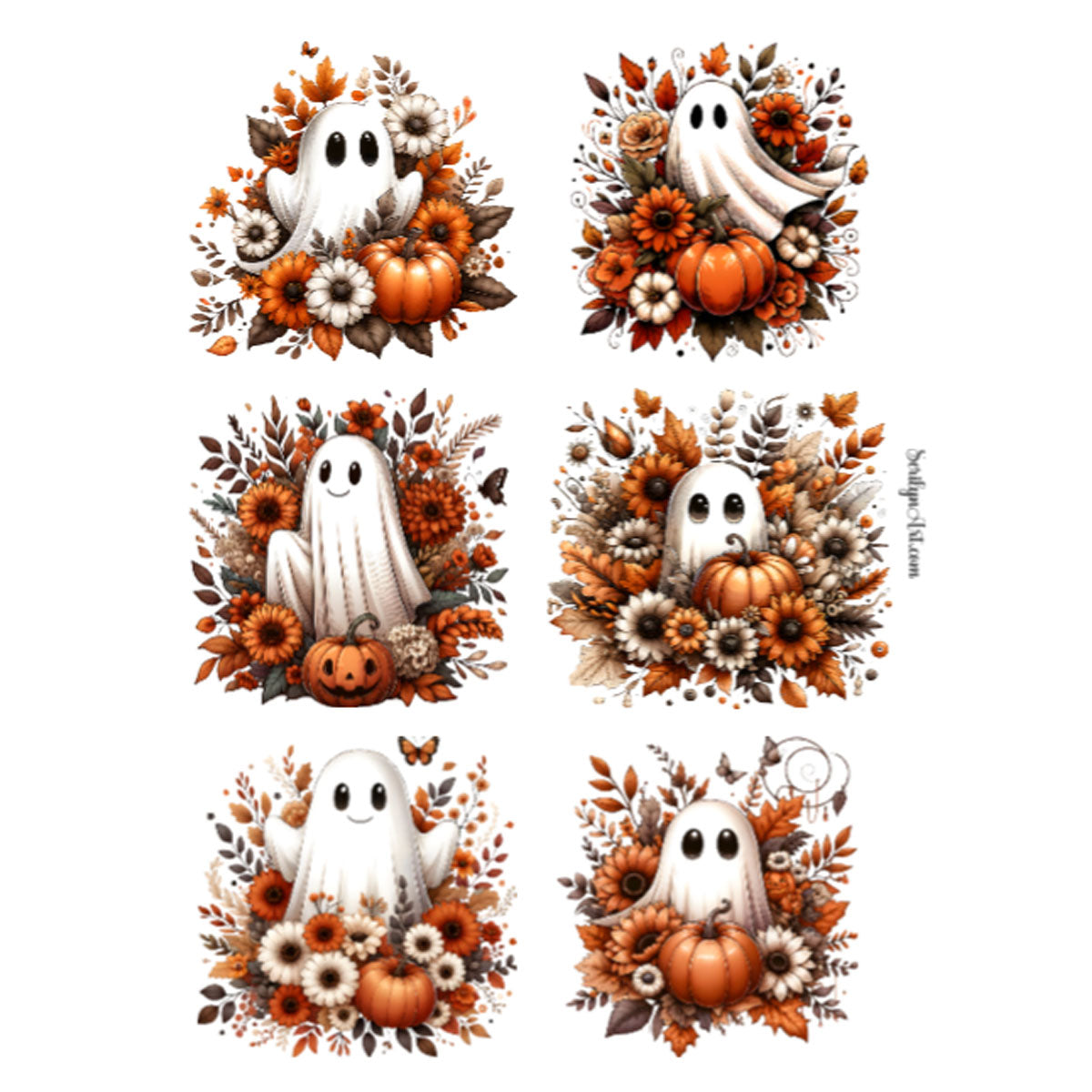 Floral Ghosts Sticker Sheet