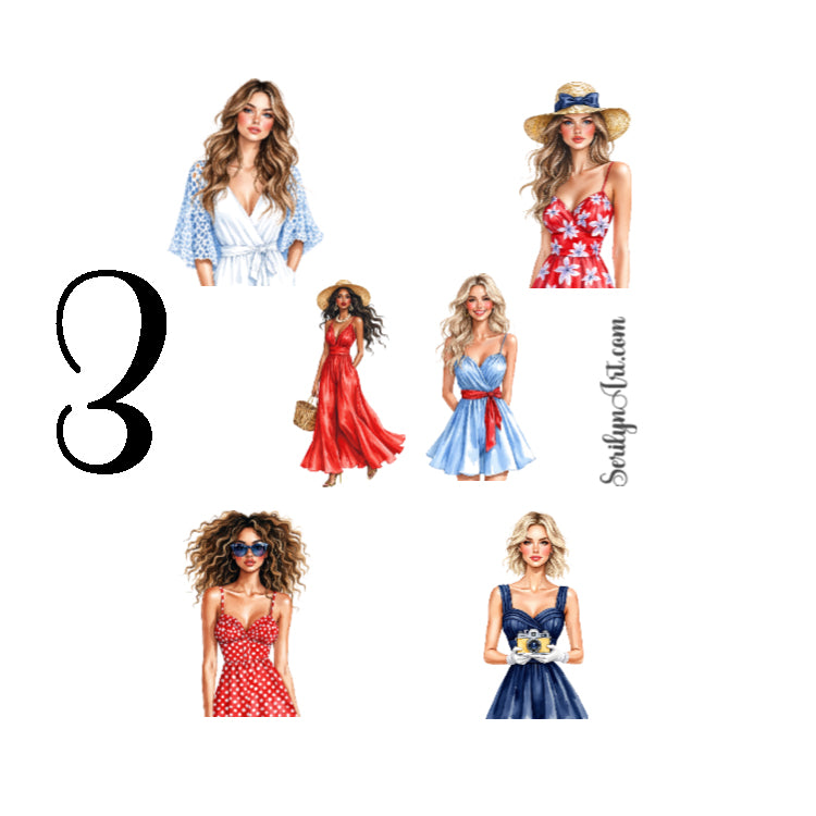 French Beach Sticker Sheet