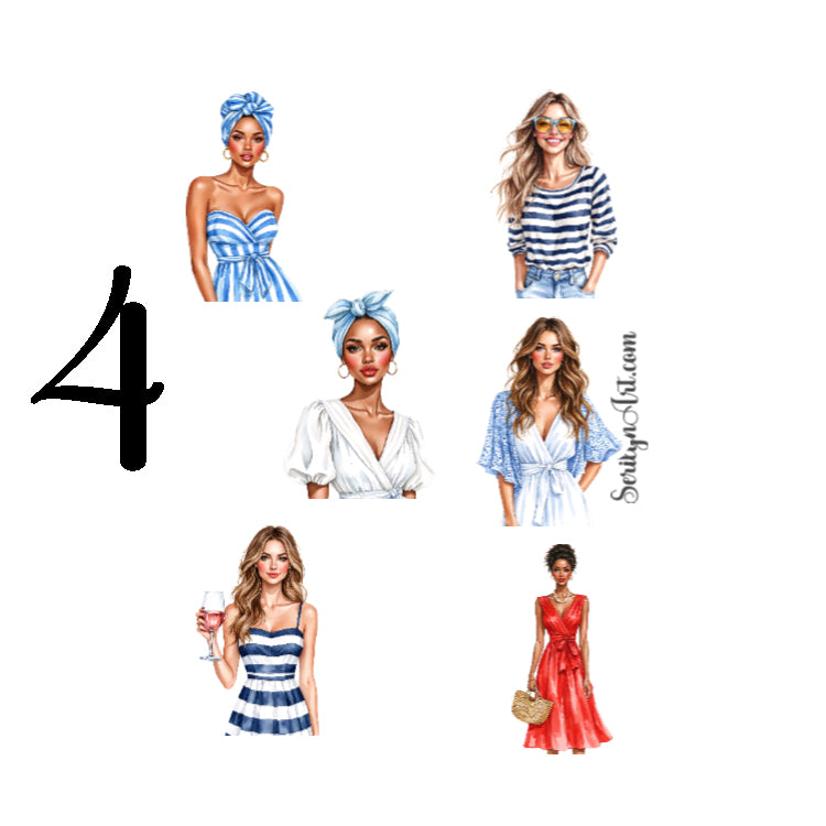 French Beach Sticker Sheet