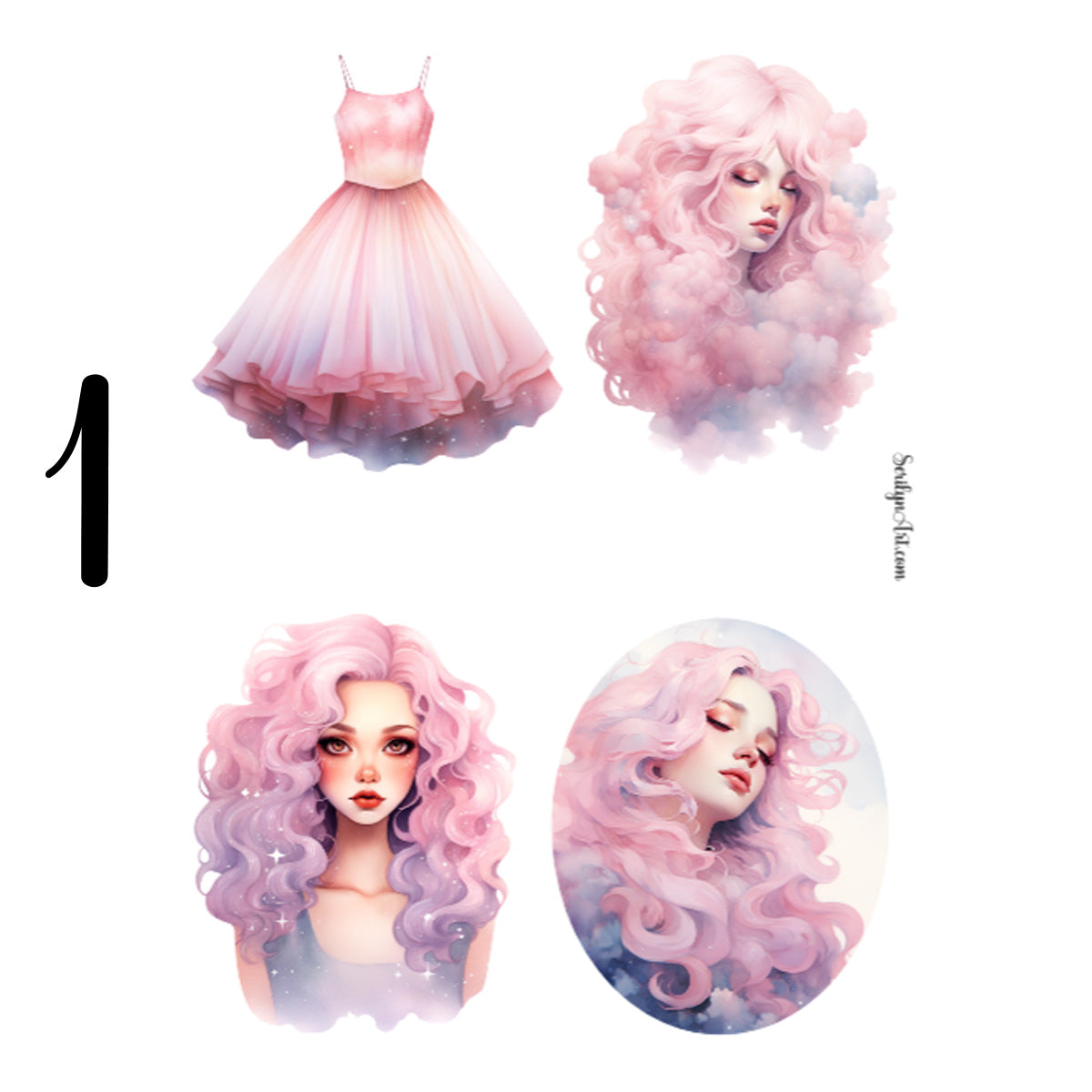 Galaxy Girl Sticker Sheet