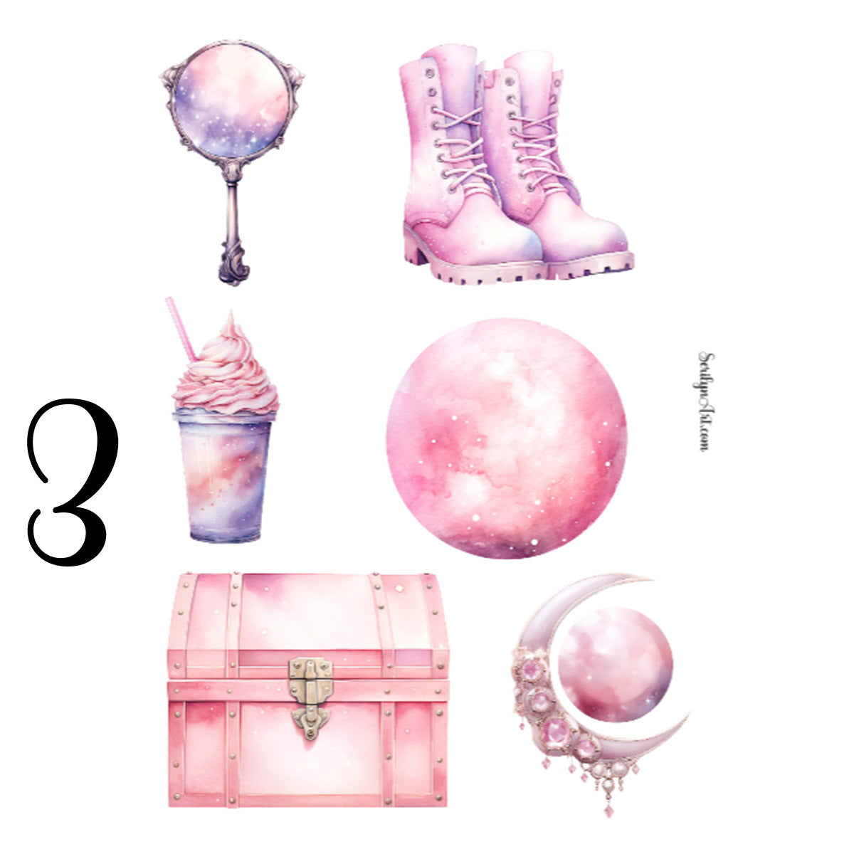 Galaxy Girl Sticker Sheet