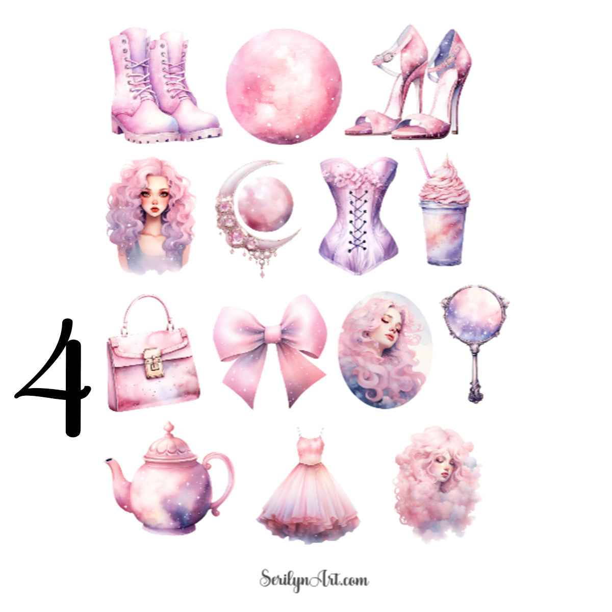 Galaxy Girl Sticker Sheet