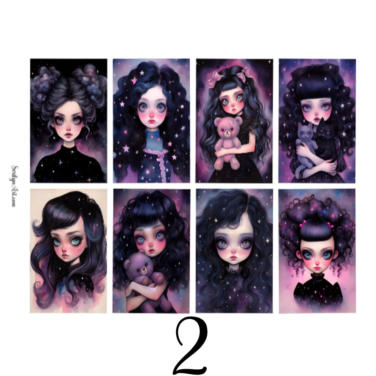 Galaxy Girls Big Deco Boxes Sticker Sheet