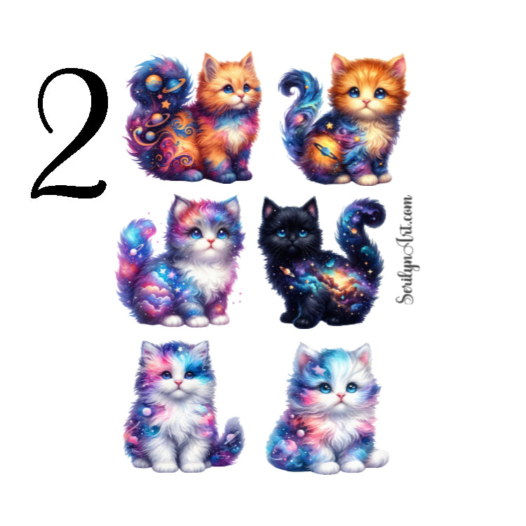 Galaxy Kittens Sticker Sheet