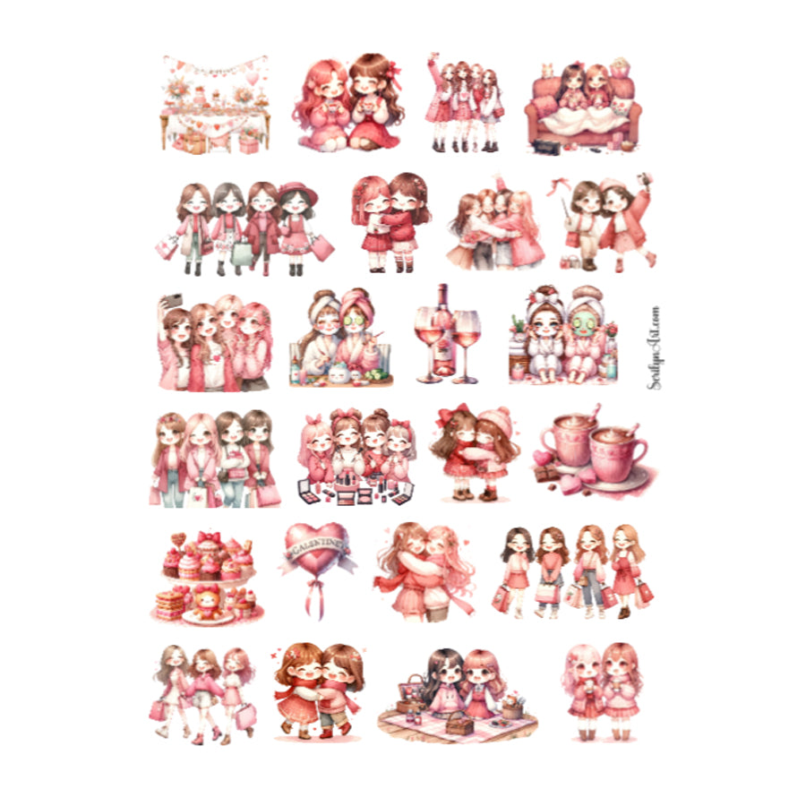 Galentines Day Sticker Sheet