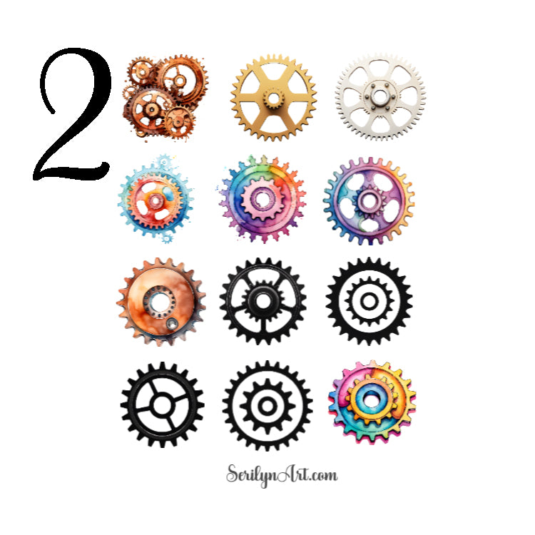 Gears Sticker Sheet