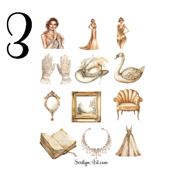 Gilded Glamour Sticker Sheet