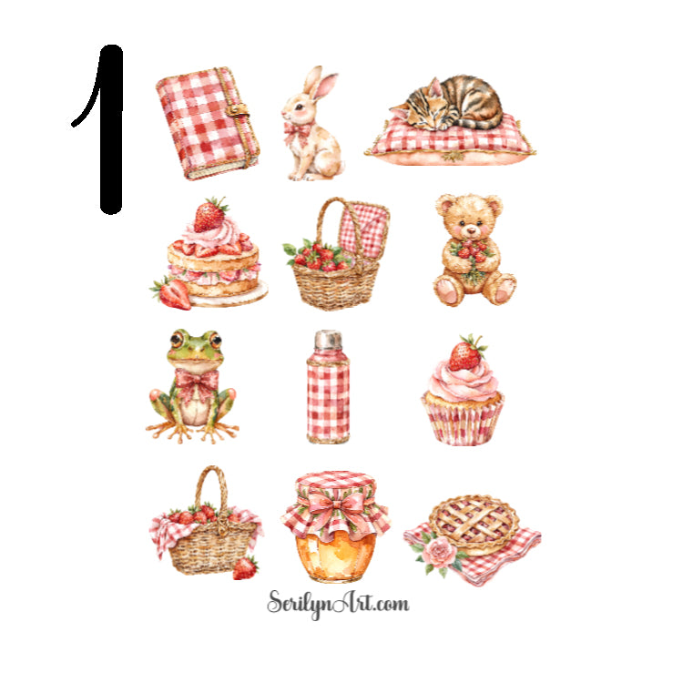 Gingham Garden Sticker Sheet