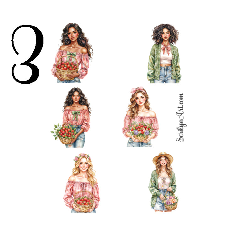 Gingham Garden Sticker Sheet