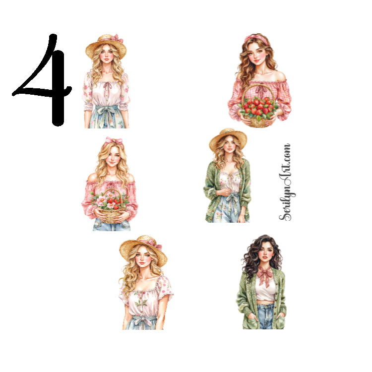 Gingham Garden Sticker Sheet