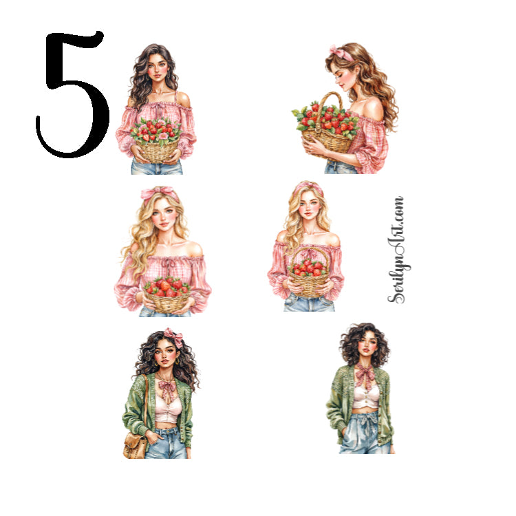 Gingham Garden Sticker Sheet