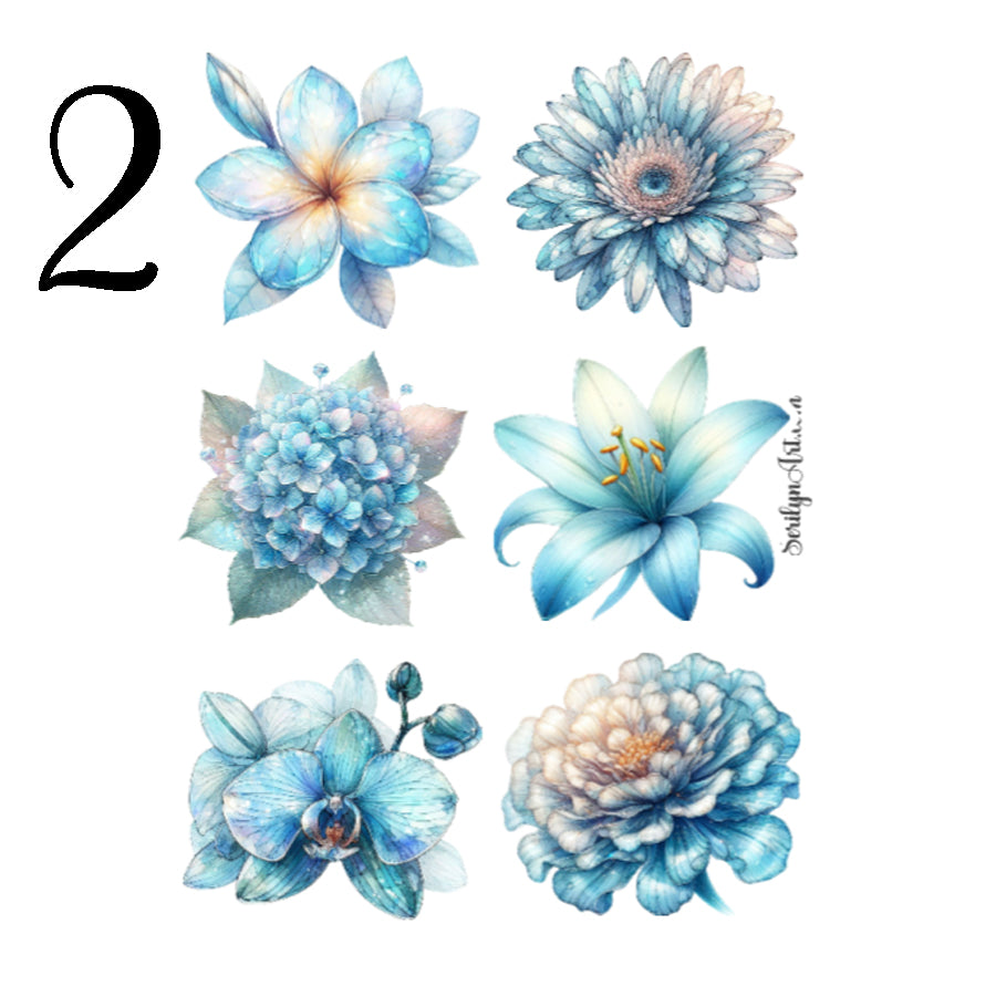 Glass Flowers Sticker Sheet