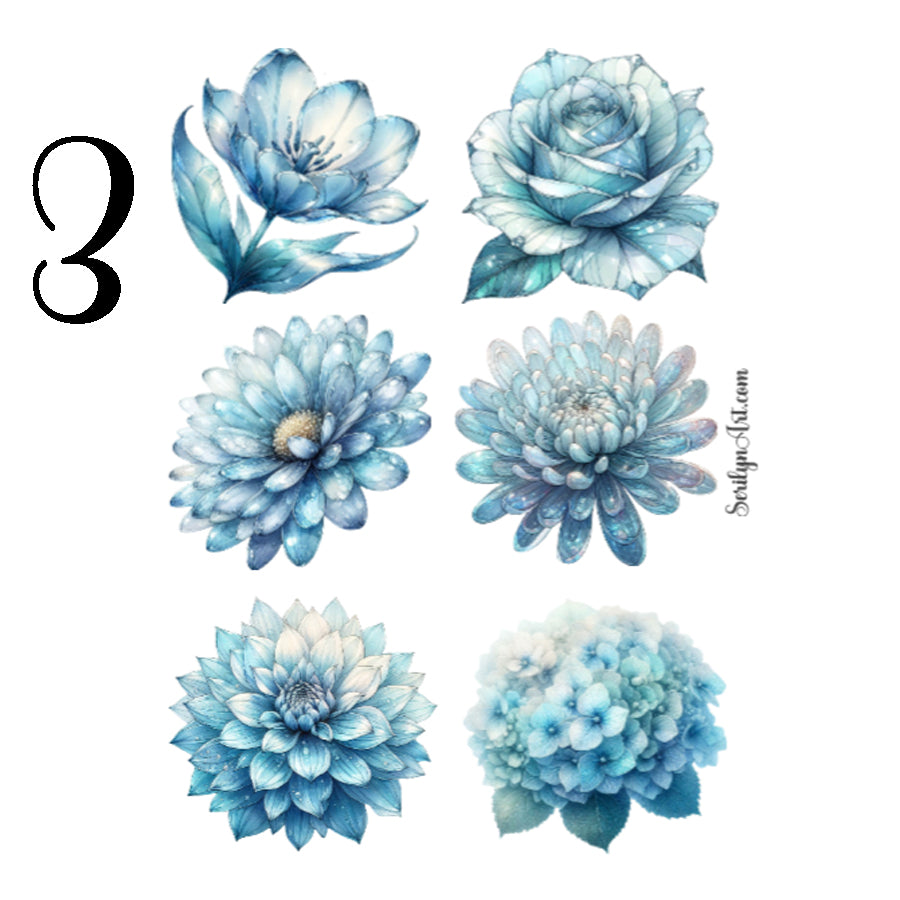 Glass Flowers Sticker Sheet