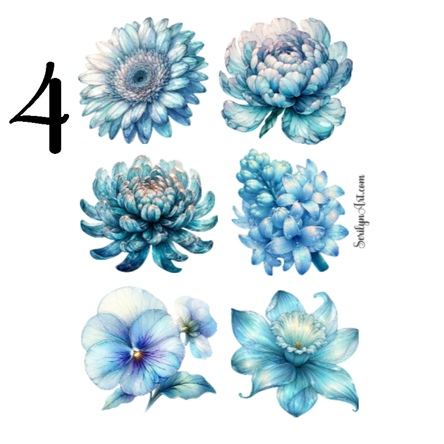 Glass Flowers Sticker Sheet