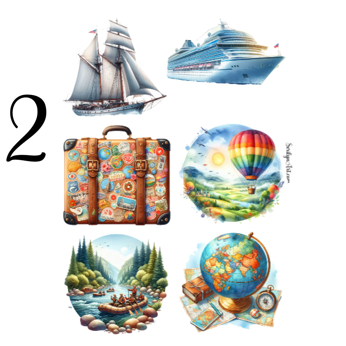 Global Travel Sticker Sheet