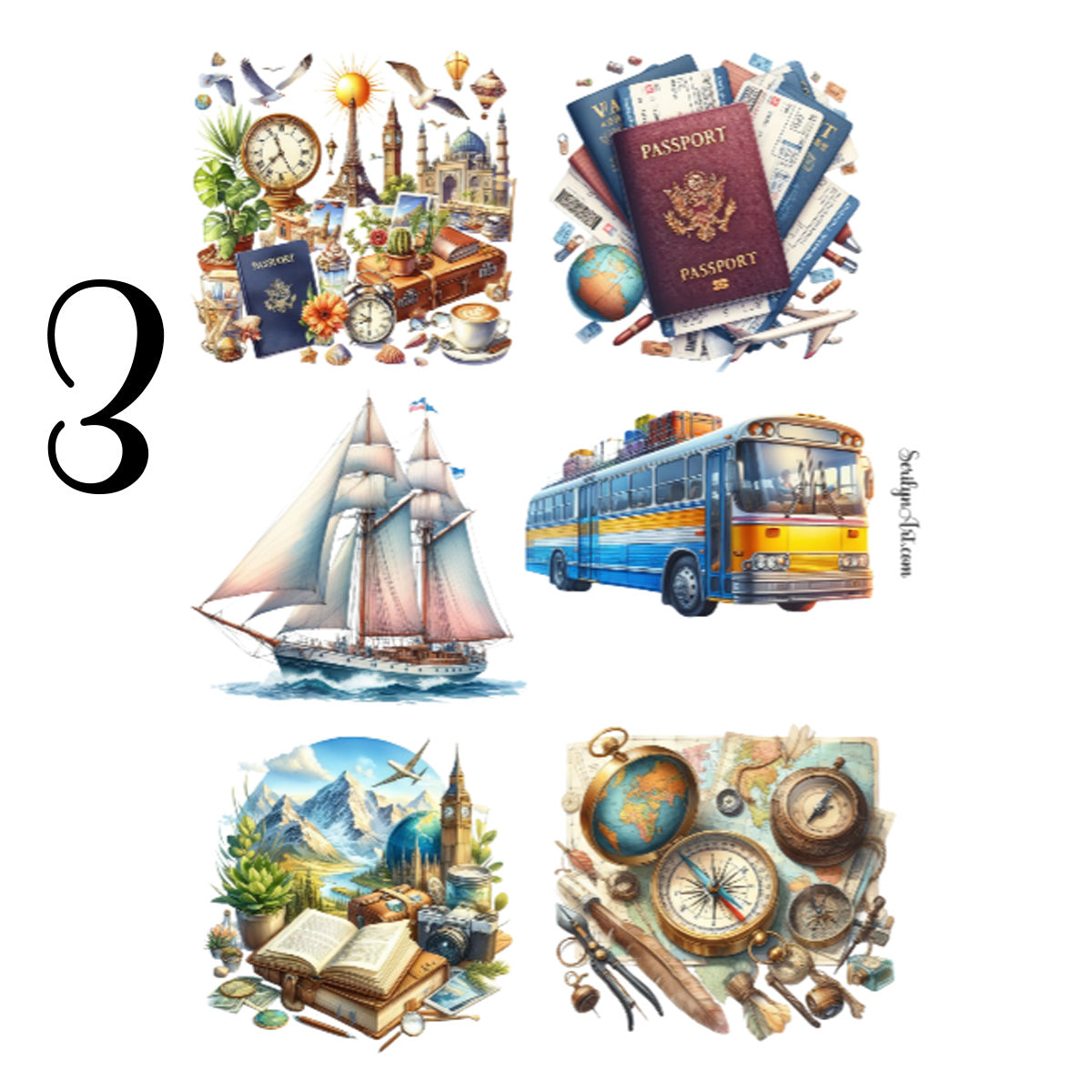 Global Travel Sticker Sheet