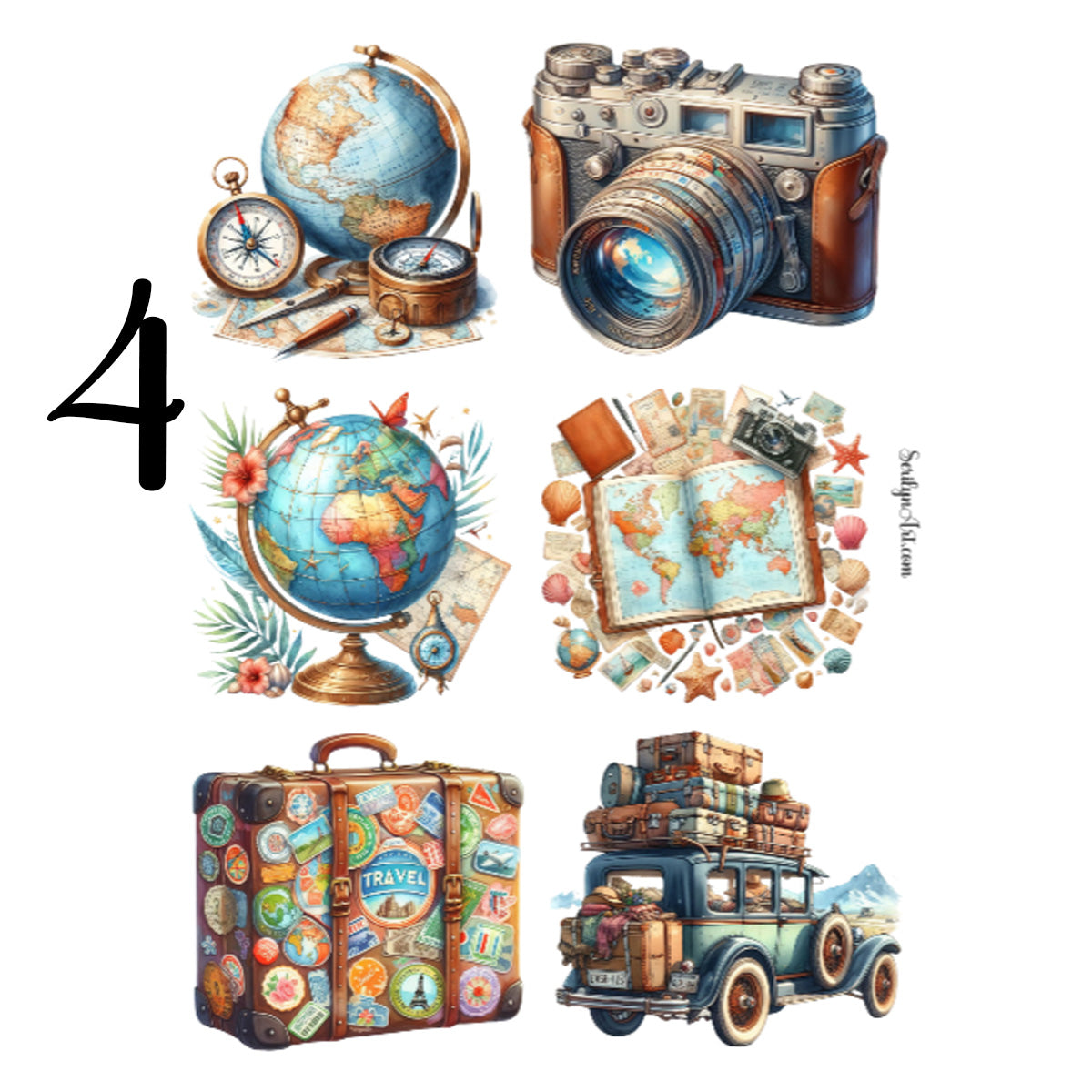 Global Travel Sticker Sheet