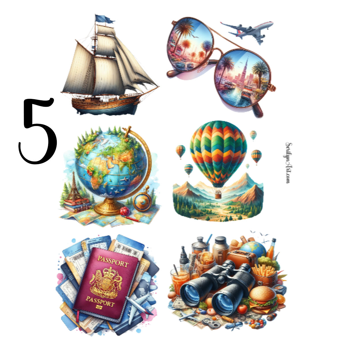 Global Travel Sticker Sheet
