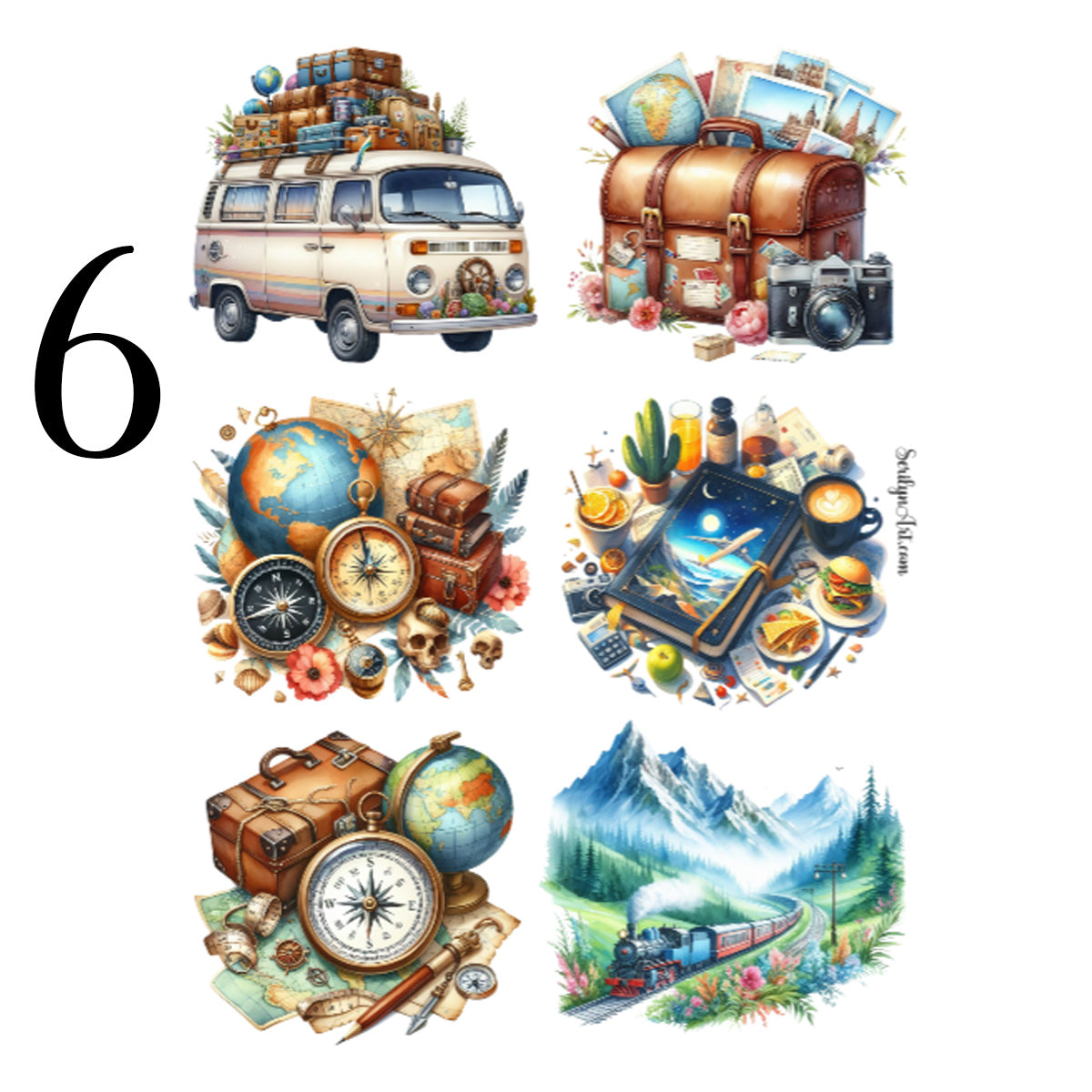 Global Travel Sticker Sheet