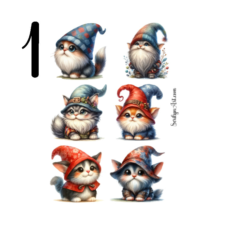 Gnome Cats Sticker Sheet