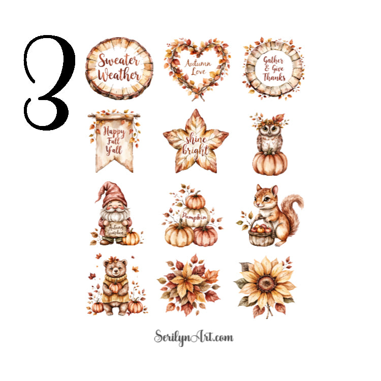 Golden Leaves Sticker Sheet