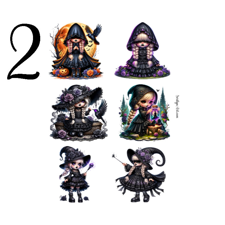 Goth Girl Gnomes Sticker Sheet