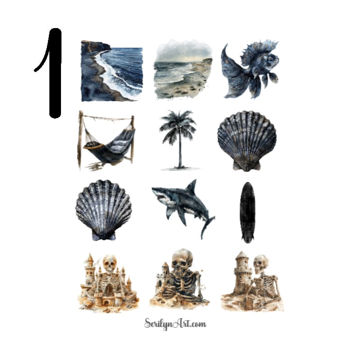 Gothic Beach Sticker Sheet