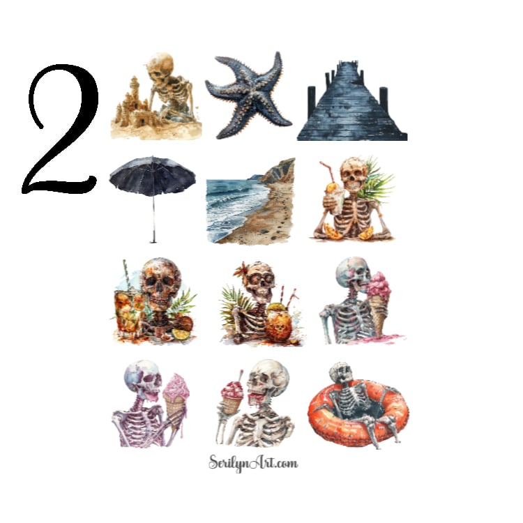 Gothic Beach Sticker Sheet