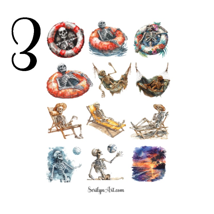 Gothic Beach Sticker Sheet