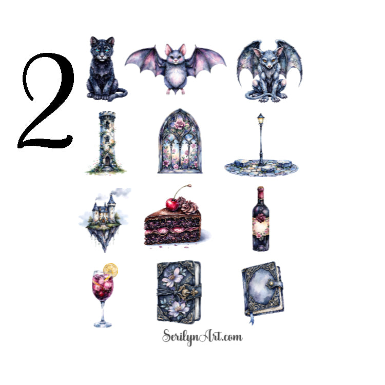 Gothic Diary Sticker Sheet