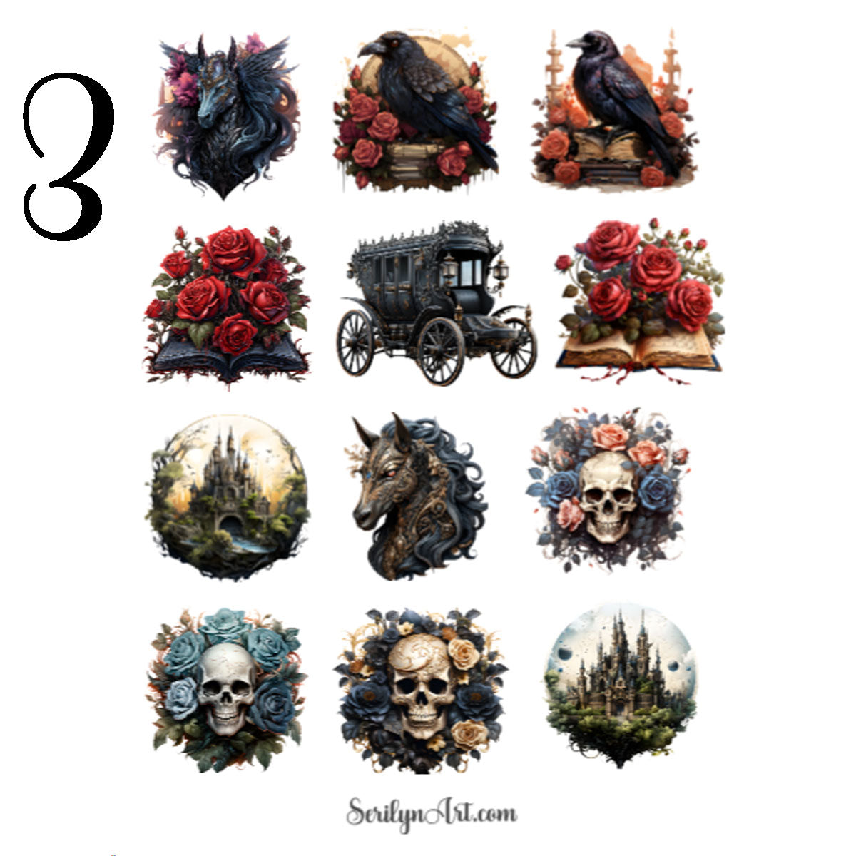 Gothic Fairytale Sticker Sheet