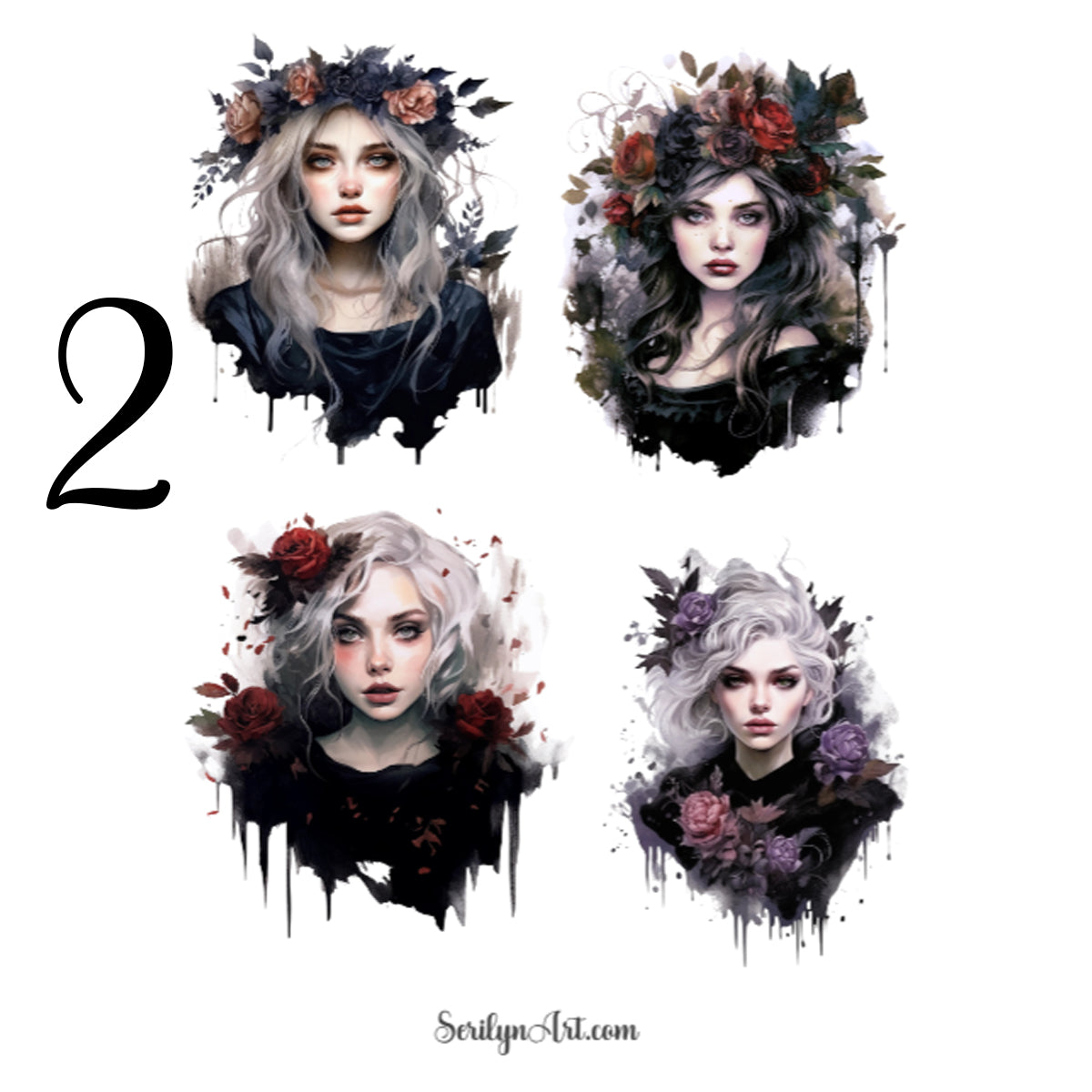 Gothic Girls Sticker Sheet