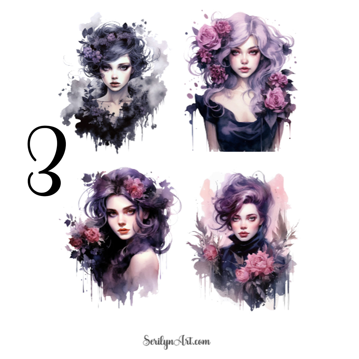 Gothic Girls Sticker Sheet