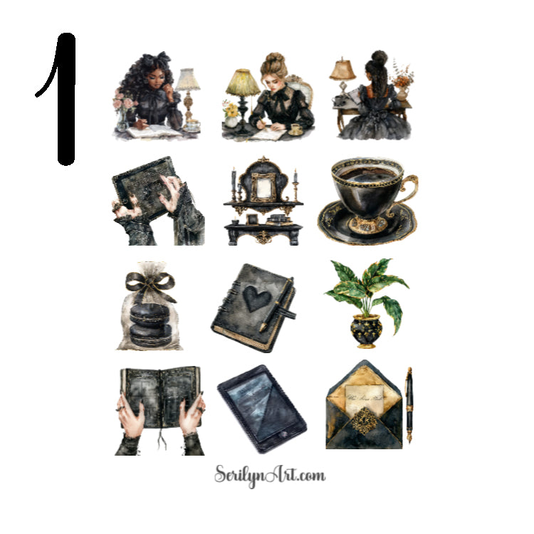 Gothic Planner Sticker Sheet