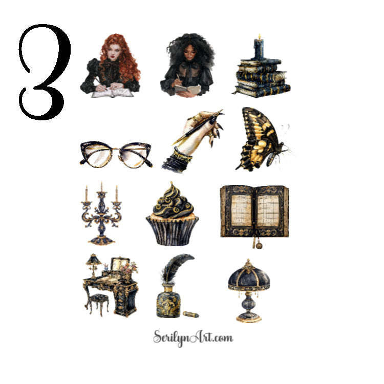 Gothic Planner Sticker Sheet