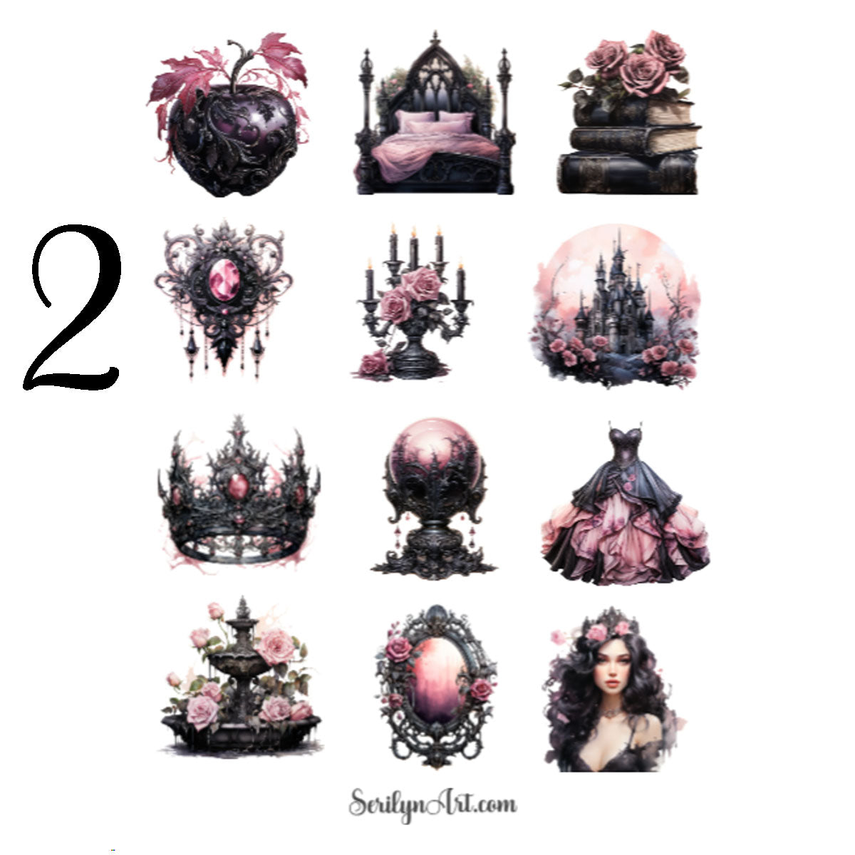 Gothic Princess Sticker Sheet