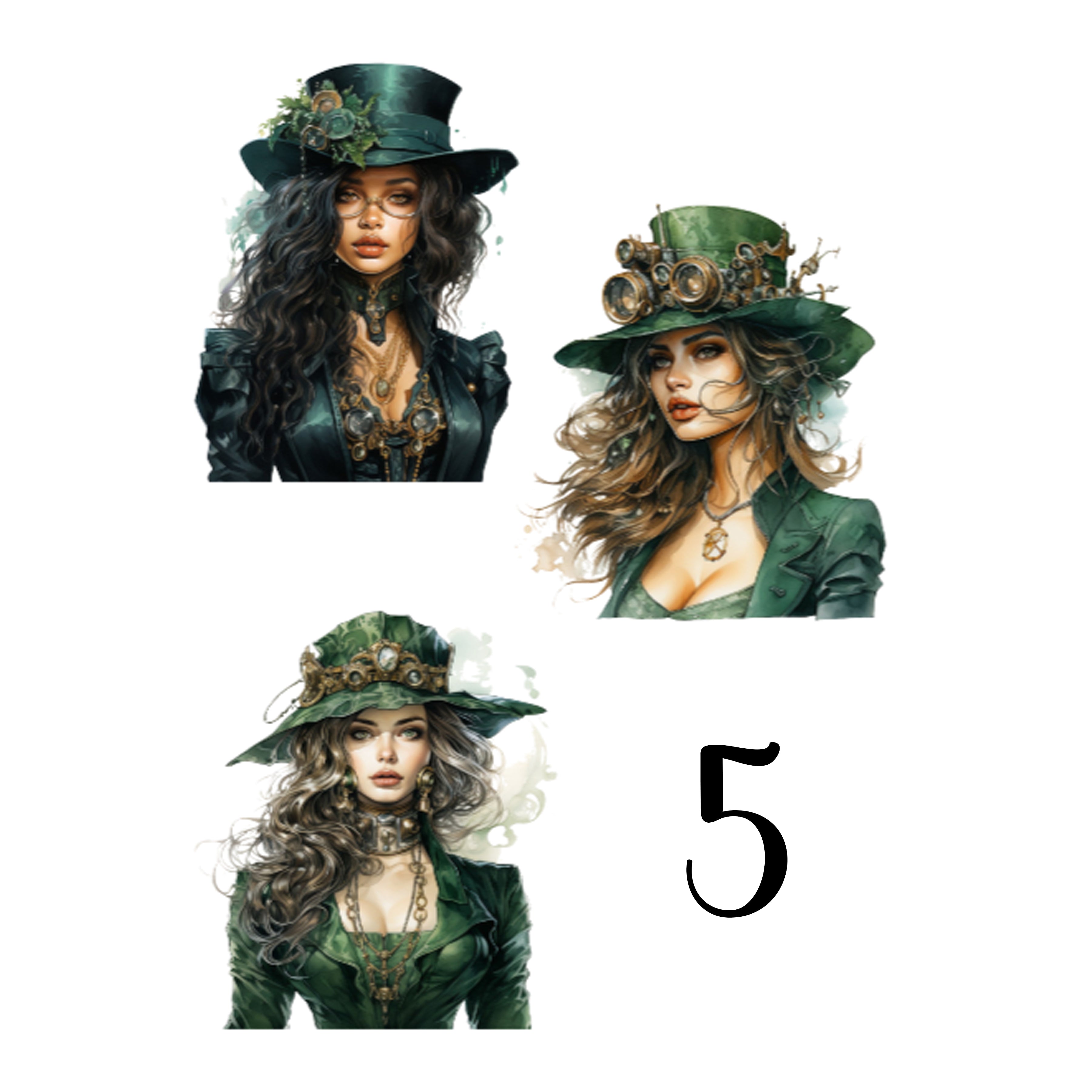 Green Steampunk Sticker Sheet