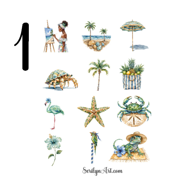 Greetings from the Beach Sticker Sheet