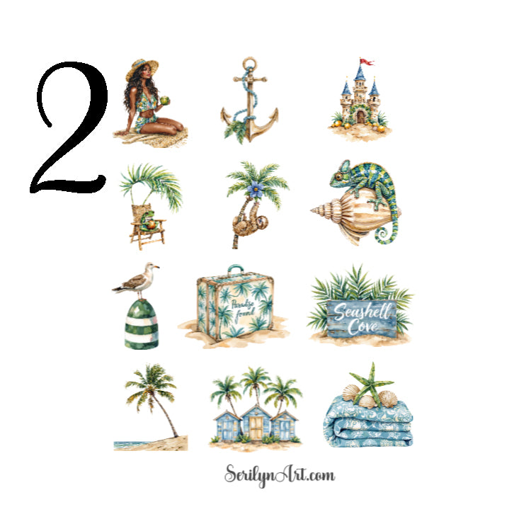 Greetings from the Beach Sticker Sheet