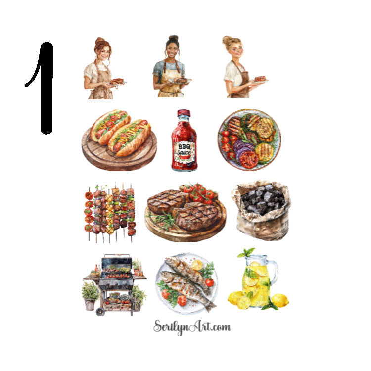 Grill Party Sticker Sheet