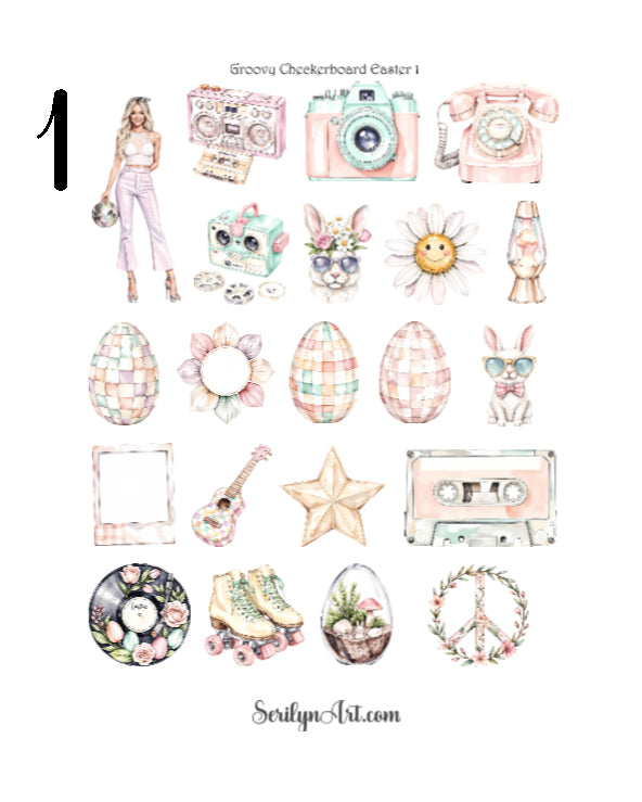 Groovy Checkerboard Easter