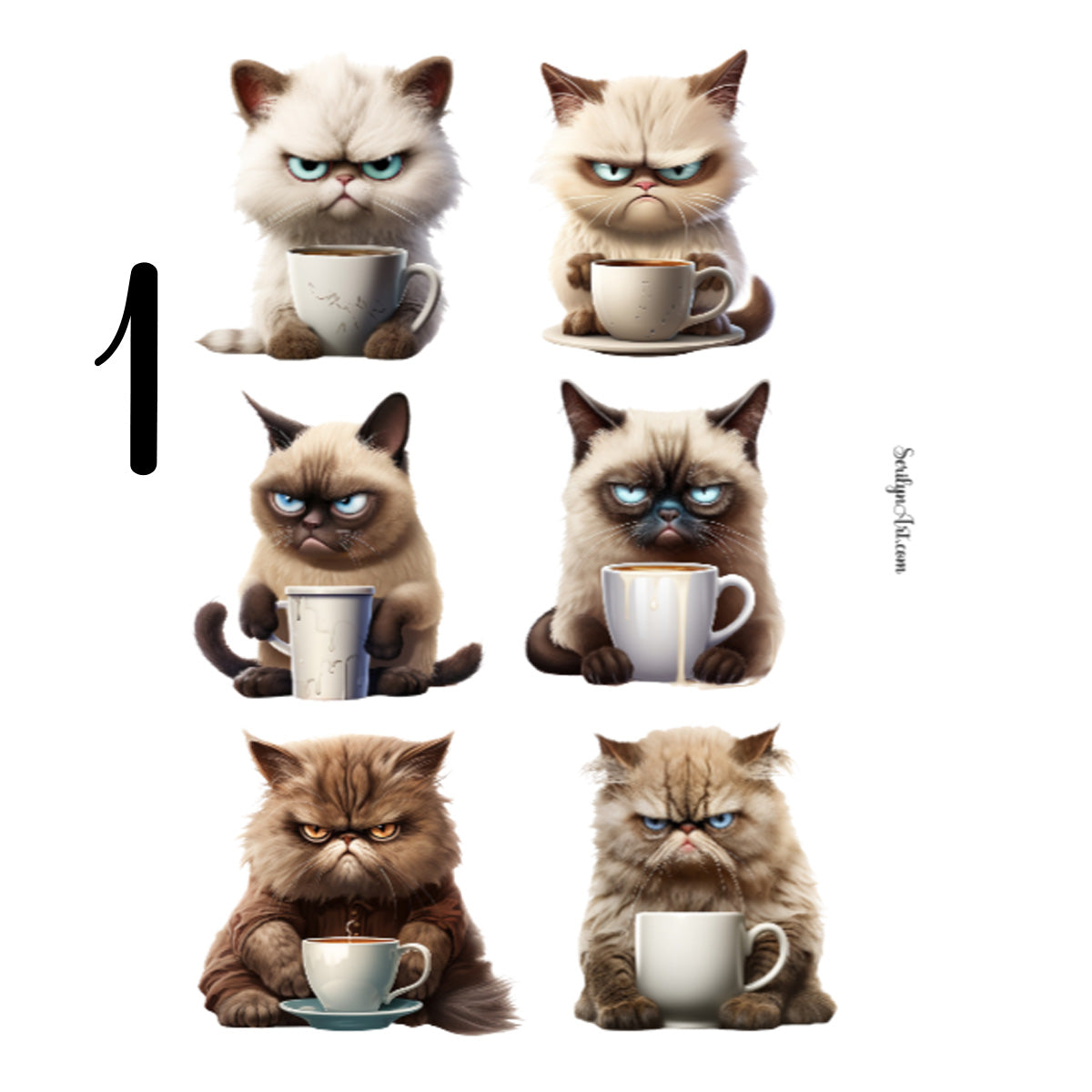 Grumpy Coffee Cats 2