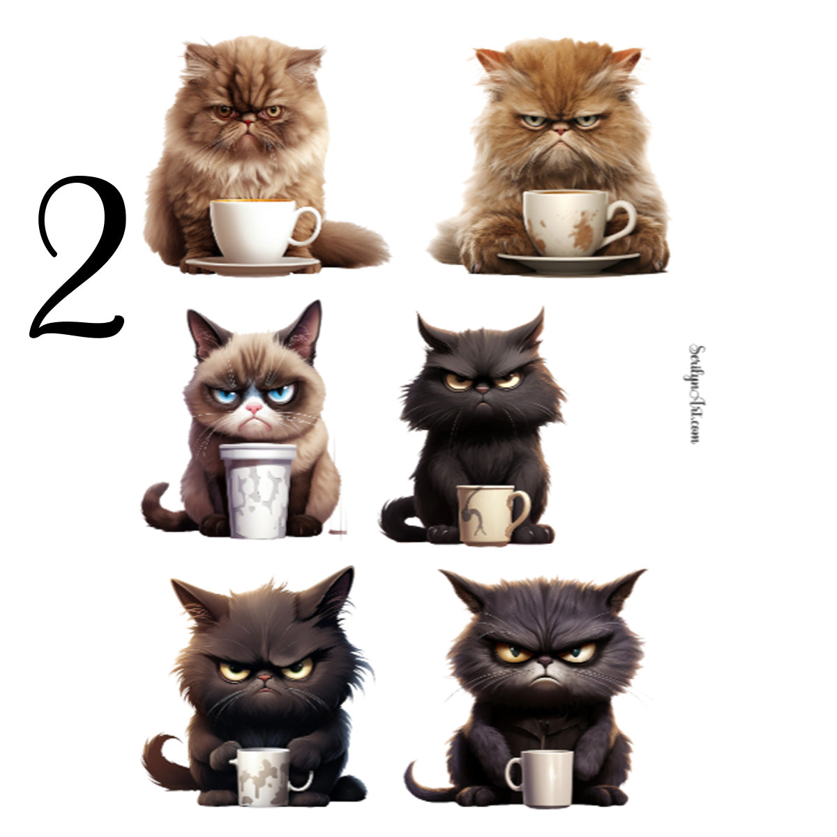 Grumpy Coffee Cats 2