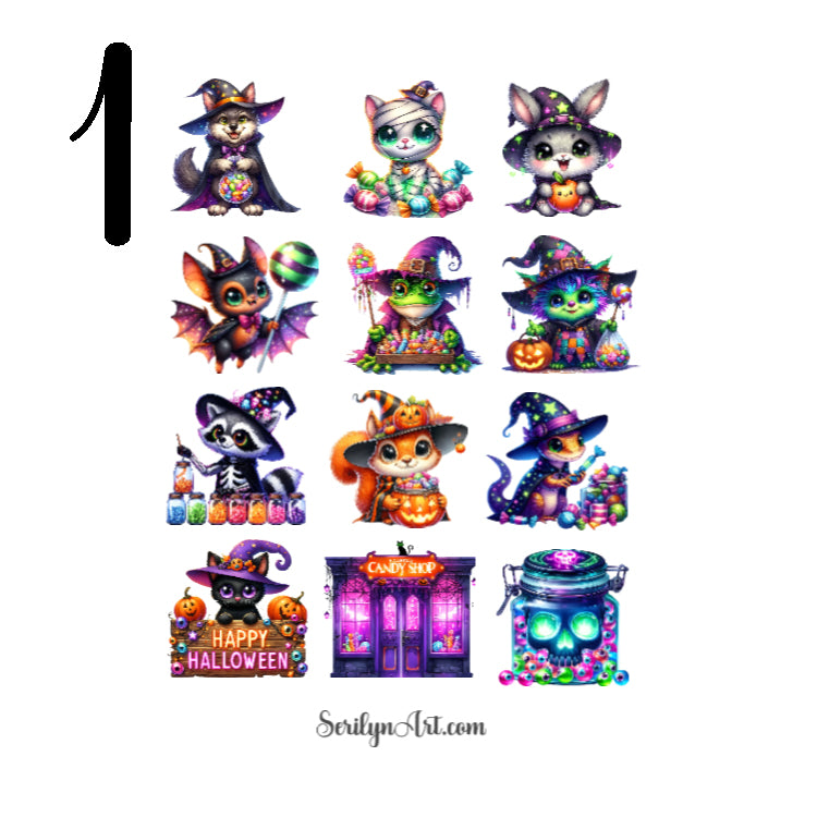 Halloween Candy Shop Sticker Sheet