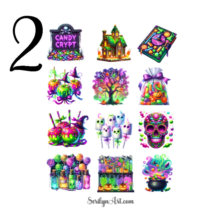 Halloween Candy Shop Sticker Sheet