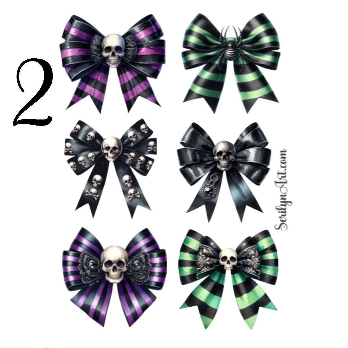 Halloween Character Bows Sticker Sheet