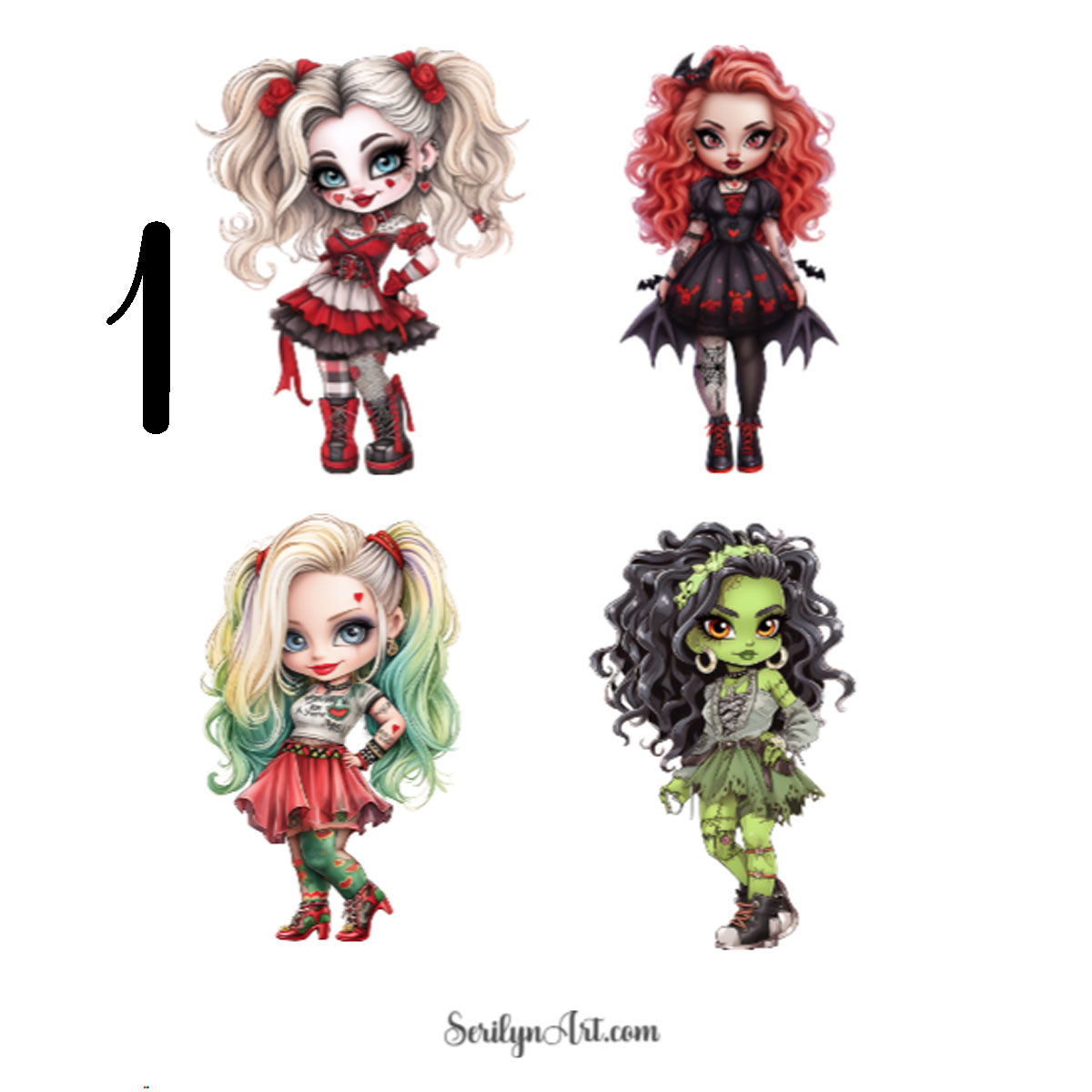 Halloween Dolls Sticker Sheet