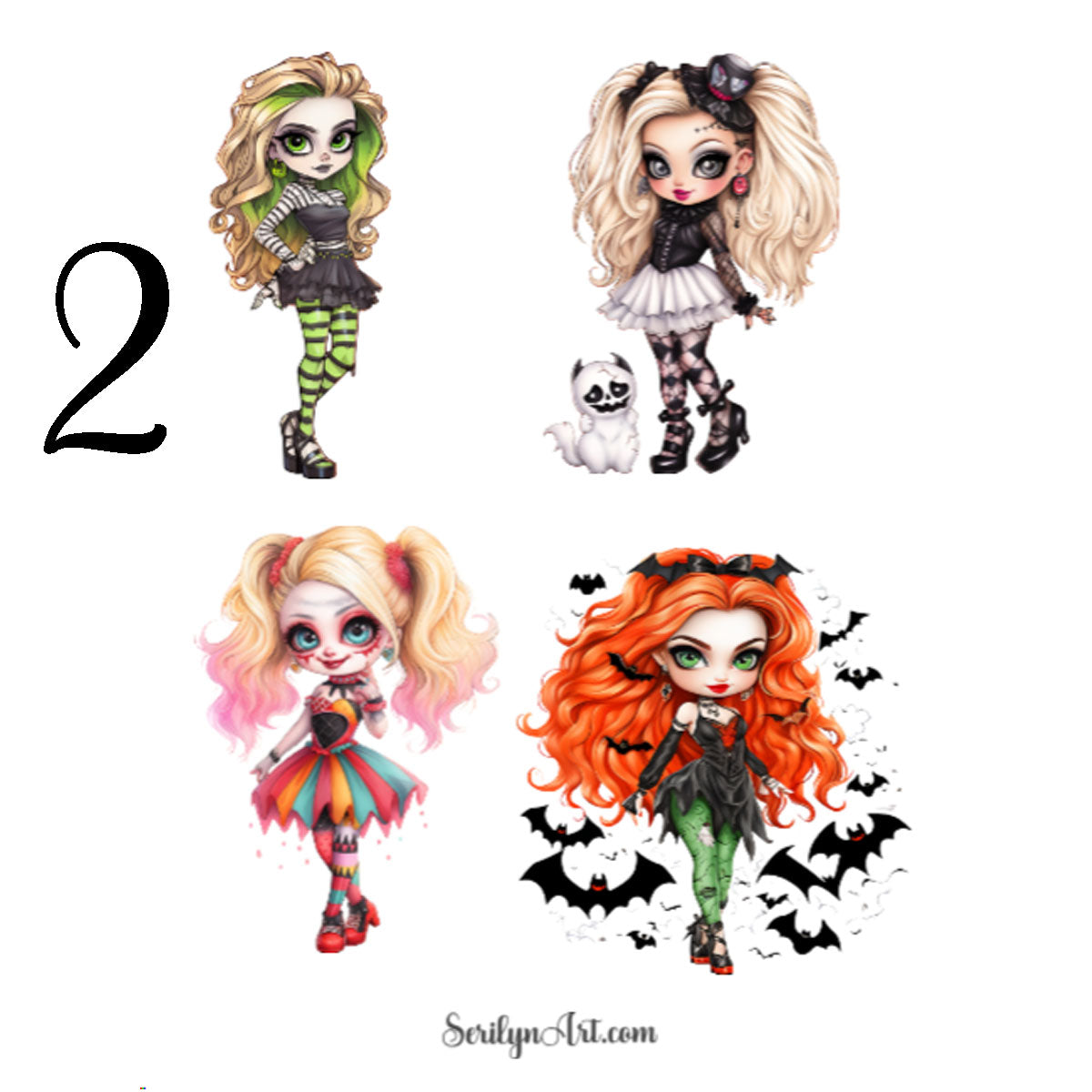 Halloween Dolls Sticker Sheet