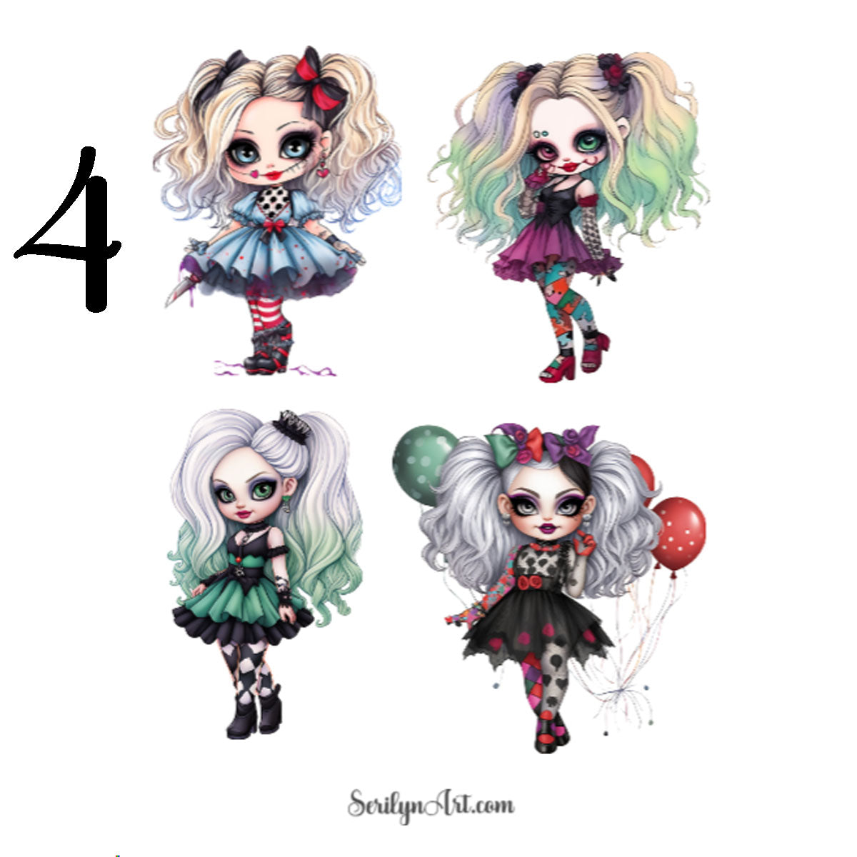 Halloween Dolls Sticker Sheet