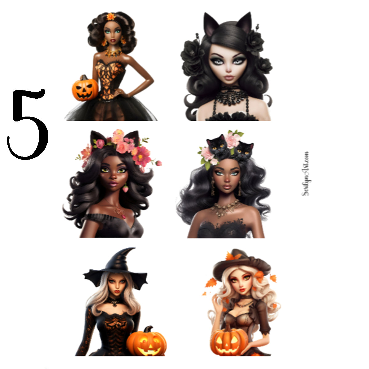 Halloween Dolls Sticker Sheet